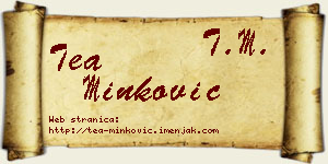 Tea Minković vizit kartica